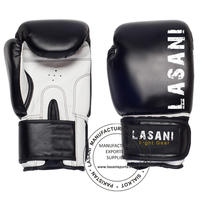 Muay Thai Boxing Gloves - Black White