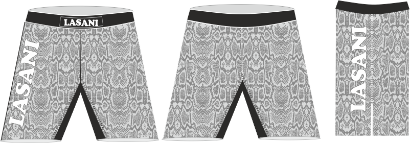 custom design snake skin printed mma shorts 