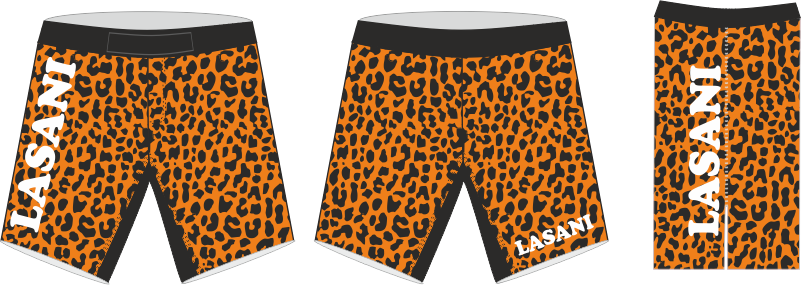 Custom Print Leopard MMA Shorts 
