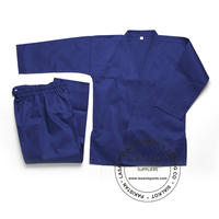 Blue Karate Uniforms 7.5 oz Poly Cotton 