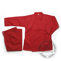 Red Karate Uniforms 7.5 oz Poly Cotton