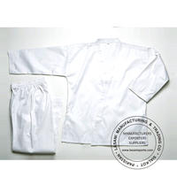 White Karate Uniforms 7.5 oz Poly Cotton